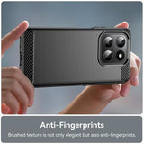 Honor 400 Smart/X7d 4G Børstet TPU Cover - Karbonfiber - Sort
