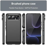 Honor 500 Børstet TPU Cover - Karbonfiber - Sort