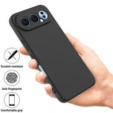 Honor 500 Flydende silikone cover med håndrem - sort