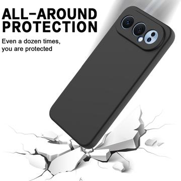 Honor 500 Flydende silikone cover med håndrem - sort
