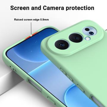 Honor 500 Flydende silikone cover med håndrem - grøn
