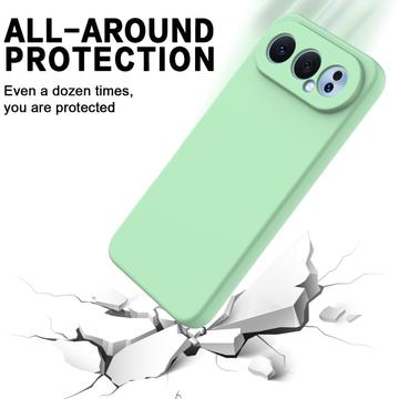 Honor 500 Flydende silikone cover med håndrem - grøn