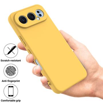 Honor 500 Flydende silikone cover med håndrem - gul