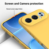 Honor 500 Flydende silikone cover med håndrem - gul