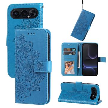 Honor 500 Mandala Series Etui med Pung - Blå