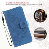 Honor 500 Mandala Series Etui med Pung - Blå