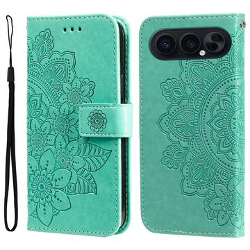 Honor 500 Mandala Series Etui med Pung - Grøn