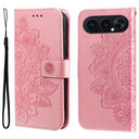 Honor 500 Mandala Series Etui med Pung - Pink