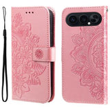 Honor 500 Mandala Series Etui med Pung - Pink