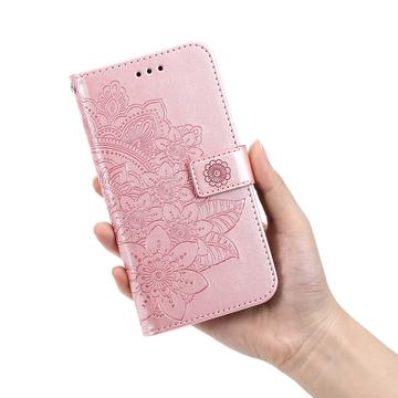 Honor 500 Mandala Series Etui med Pung - Pink