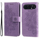 Honor 500 Mandala Series Etui med Pung - Lilla