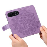 Honor 500 Mandala Series Etui med Pung - Lilla