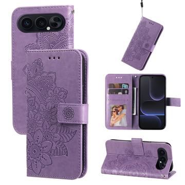 Honor 500 Mandala Series Etui med Pung - Lilla