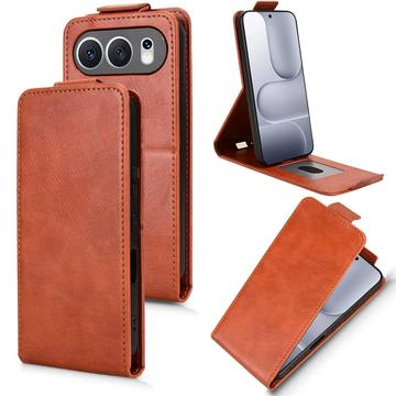 Honor 500 lodret flip-etui med stativ - Brun