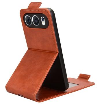 Honor 500 lodret flip-etui med stativ - Brun