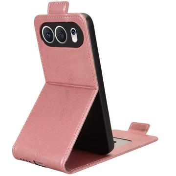 Honor 500 lodret flip-etui med stativ - rosaguld