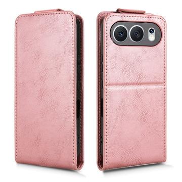 Honor 500 lodret flip-etui med stativ - rosaguld