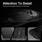 Honor 600/600 Pro Børstet TPU Cover - Karbonfiber - Sort