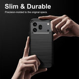 Honor 600/600 Pro Børstet TPU Cover - Karbonfiber - Sort