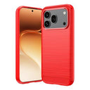 Honor 600/600 Pro Børstet TPU Cover - Karbonfiber - rød