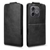 Honor 600 Lite lodret flip-etui med stativ - sort