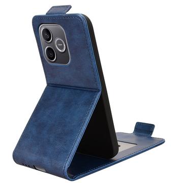 Honor 600 Lite lodret flip-etui med stativ - mørkeblå