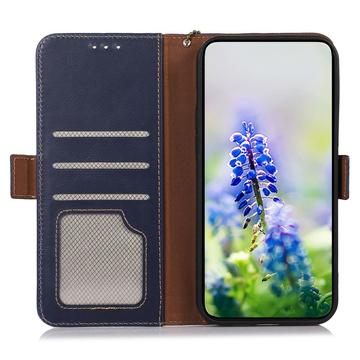 Honor 600 Lite Pung læder cover med RFID - blå