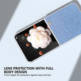 Honor Magic V Flip Rhinestone Tekstur Hybrid Cover - Blå