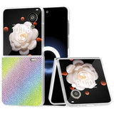 Honor Magic V Flip Rhinestone Tekstur Hybrid Cover - farverigt