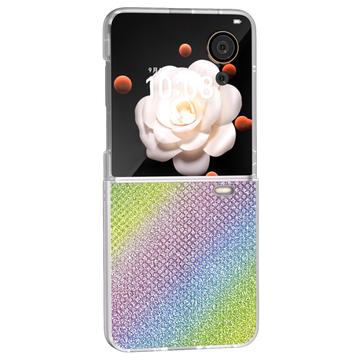 Honor Magic V Flip Rhinestone Tekstur Hybrid Cover - farverigt