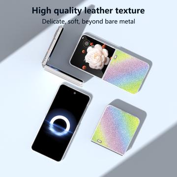Honor Magic V Flip Rhinestone Tekstur Hybrid Cover - farverigt