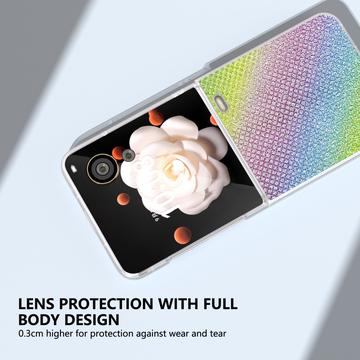 Honor Magic V Flip Rhinestone Tekstur Hybrid Cover - farverigt