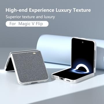 Honor Magic V Flip Rhinestone Tekstur Hybrid Cover - grå
