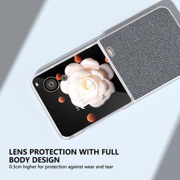 Honor Magic V Flip Rhinestone Tekstur Hybrid Cover - grå
