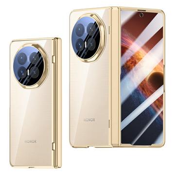 Honor Magic V6 Plastikcover med ydre hærdet glasskærmbeskytter - Guld