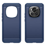 Honor Magic6 Børstet TPU Cover - Karbonfiber - Blå