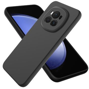Honor Magic6 Liquid Silikone Cover med Strop - Sort