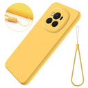 Honor Magic6 Liquid Silikone Cover med Strop - Gul