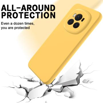 Honor Magic6 Liquid Silikone Cover med Strop - Gul