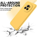 Honor Magic6 Liquid Silikone Cover med Strop - Gul