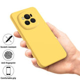 Honor Magic6 Liquid Silikone Cover med Strop - Gul