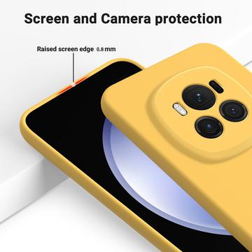 Honor Magic6 Liquid Silikone Cover med Strop - Gul