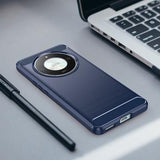Honor Magic6 Lite Børstet TPU Cover - Karbonfiber - Blå