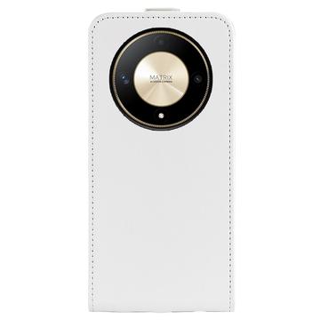 Honor Magic6 Lite/X9b Vertikal Flip Taske med Kortholder - Hvid