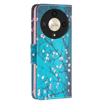 Honor Magic6 Lite/X9b Wonder Series Pung - Hvid Blomster