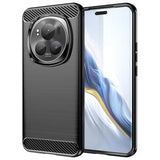 Honor Magic6 Pro Børstet TPU Cover - Karbonfiber - Sort