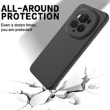Honor Magic6 Pro Liquid Silikone Cover med Strop - Sort