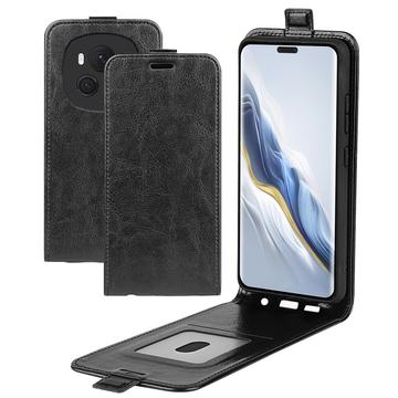 Honor Magic6 Pro Vertikal Flip Taske med Kortholder - Sort