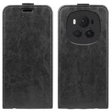 Honor Magic6 Pro Vertikal Flip Taske med Kortholder - Sort