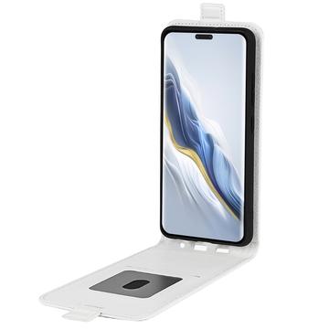 Honor Magic6 Pro Vertikal Flip Taske med Kortholder - Hvid